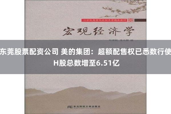 东莞股票配资公司 美的集团：超额配售权已悉数行使 H股总数增至6.51亿