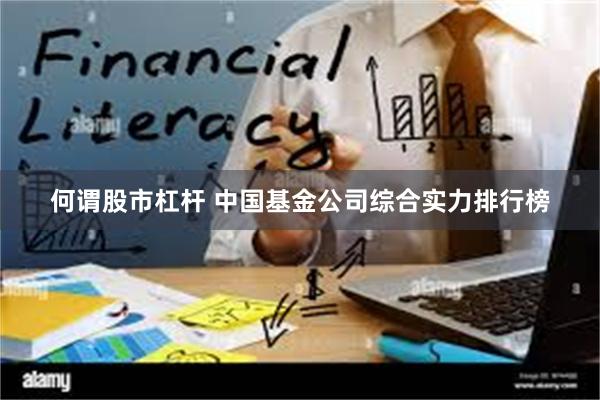 何谓股市杠杆 中国基金公司综合实力排行榜